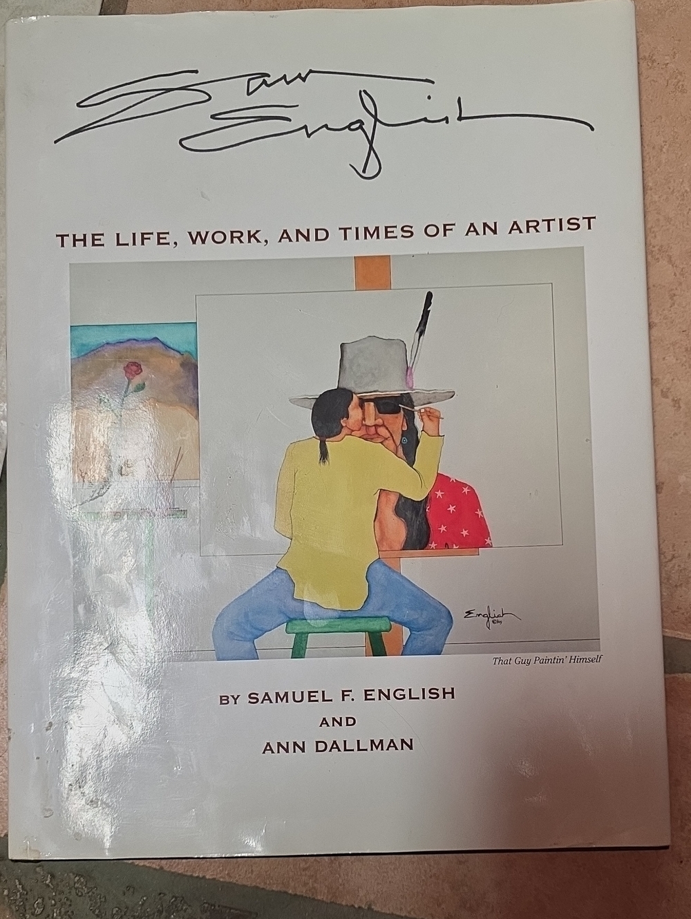 Art Print - Yellow & Blue Illustrated Home Art Book Signed By Arthur